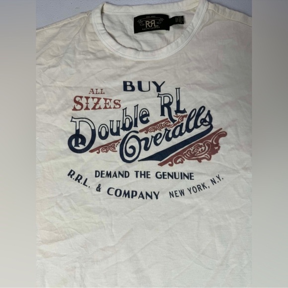 Double RL RRL Ralph Lauren Logo T-Shirt
Sz L New with out tags - Picture 5 of 9